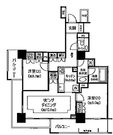 ファミール月島グランスイートタワー 10階 間取り図