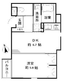 リベルタ東新宿 103 間取り図