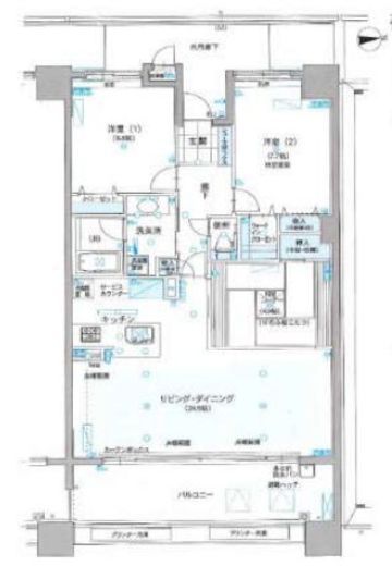 ロイヤルパークス荻窪 405 間取り図