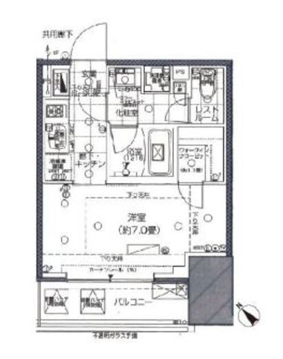 ピアース赤坂 8階 間取り図