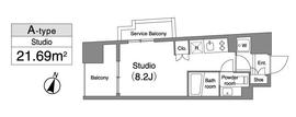 ザ・タワーグランディア 801 間取り図