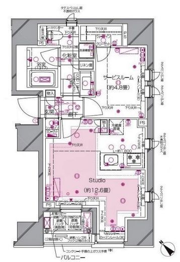 ピアース銀座8丁目 2階 間取り図