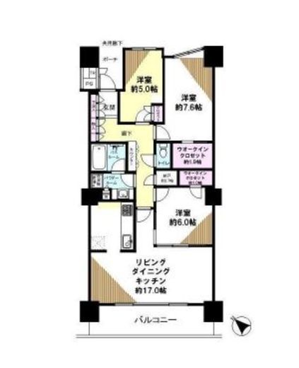 シティタワー品川 39階 間取り図
