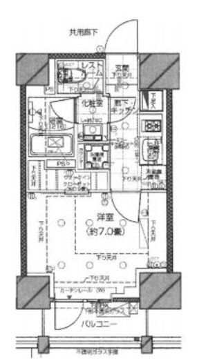 ピアース赤坂 508 間取り図