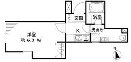 リベルタ東新宿 304 間取り図