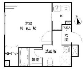 リベルタ東新宿 203 間取り図