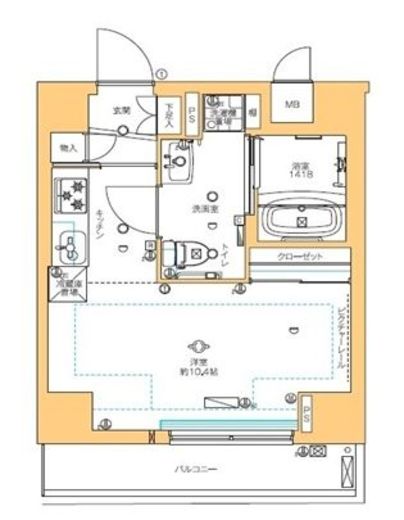 ラクラス中野富士見町 412 間取り図