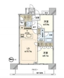 THE TOYOSU TOWER 13階 間取り図