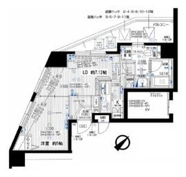 カインドステージ高輪台 4階 間取り図