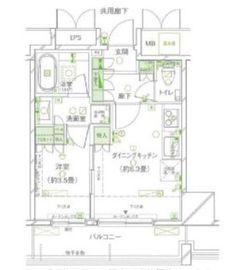 レフィール築地レジデンス 7階 間取り図