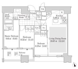 大崎ガーデンレジデンス 1708 間取り図