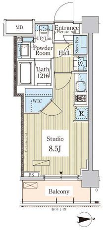 パークアクシス高田馬場テラス 503 間取り図