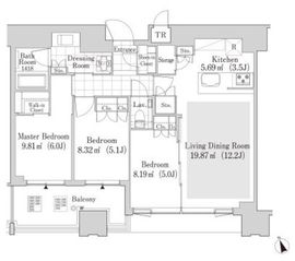 大崎ガーデンレジデンス 1406 間取り図