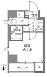 アジールコート中野坂上 1101 間取り図