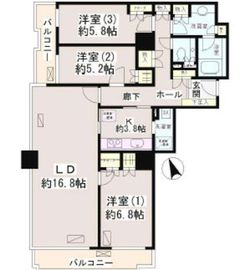 西早稲田パークタワー 4階 間取り図