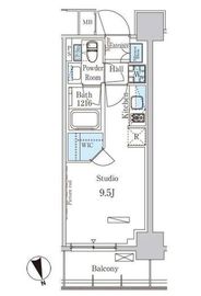 パークアクシス築地 305 間取り図