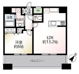 ベルファース水天宮前 1302 間取り図