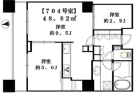 パークコート麻布十番ザタワー 7階 間取り図