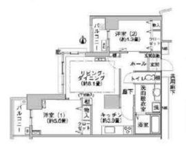 河田町ガーデン 1-1016 間取り図