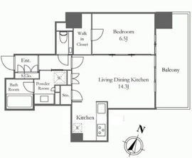 プライムガーデン西麻布 203 間取り図