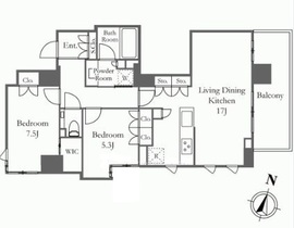 プライムガーデン西麻布 302 間取り図