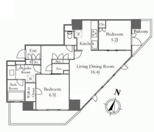 プライムガーデン西麻布 701 間取り図