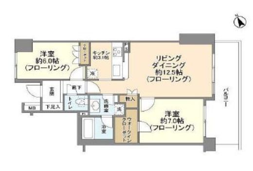クレアホームズ高輪台 3階 間取り図