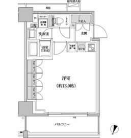 パークハビオ渋谷本町レジデンス 404 間取り図