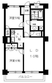 マートルコート恵比寿2000 5階 間取り図