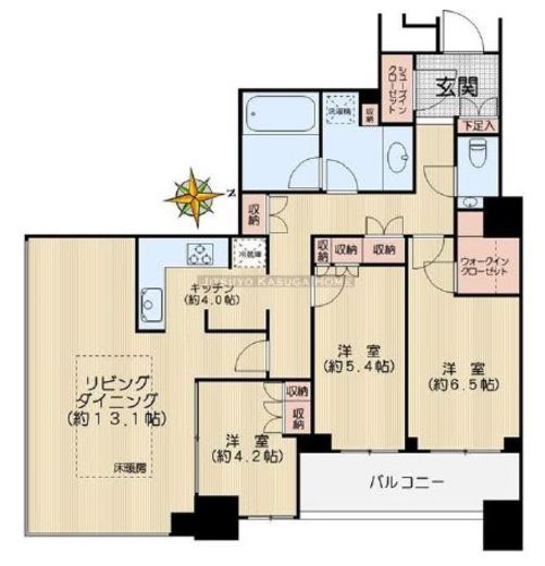 アトラスタワー茗荷谷 17階 間取り図