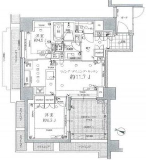 グランドメゾン新宿弁天町 1階 間取り図
