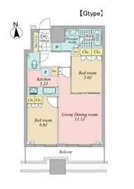 プラウドタワー東五反田 8階 間取り図