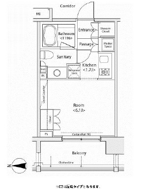 イプセ蒲田 1104 間取り図