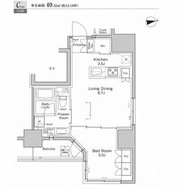 プラウドフラット浅草雷門 404 間取り図