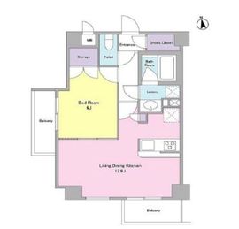 シティカレント代官山 508 間取り図