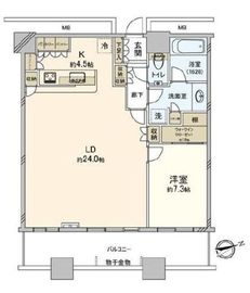 芝浦アイランド ケープタワー 46階 間取り図