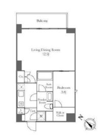 レックスガーデン神楽坂北町 4F1 間取り図