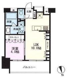 ライオンズ麻布十番スペリア 11階 間取り図