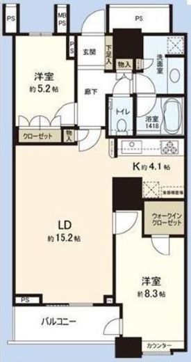ザ・東京タワーズ ミッドタワー 41階 間取り図