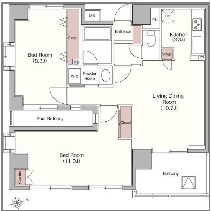 ベラカーサ広尾 904 間取り図