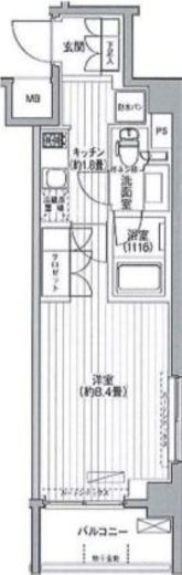 プラネソシエ大森山王 212 間取り図
