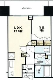 二子玉川ライズレジデンス 5階 間取り図