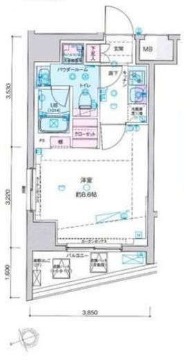 ジェノヴィア浅草蔵前スカイガーデン 9階 間取り図