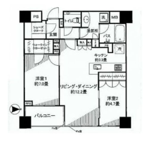南青山マスターズハウス 4階 間取り図