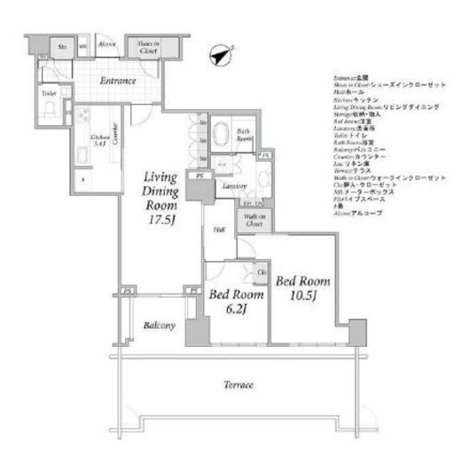 ブランズ六本木ザレジデンス 1階 間取り図