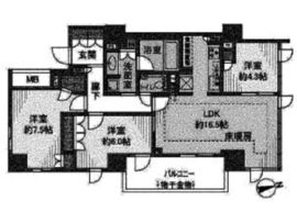 ザ・サンメゾン文京本郷エルド 3階 間取り図