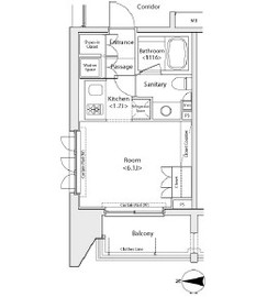 イプセ蒲田 1007 間取り図