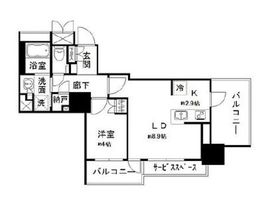 プラウドタワー東池袋 4階 間取り図