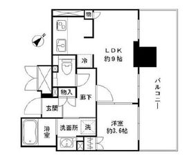 プラウドタワー東池袋 4階 間取り図