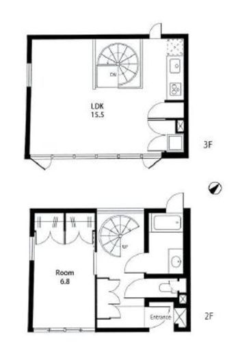CRANE COURT（クレインコート） B2 間取り図